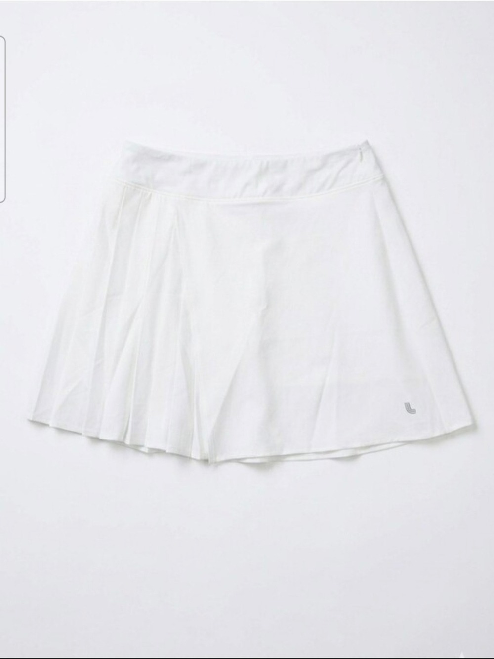Lole White Pleated Athletic Tennis Skort with Hidden Pockets Asymetric NWT Large